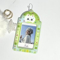 Cartoon Clover PVC Card Holder Photocard Storage School Meal Card Kpop Display Idol Pendant