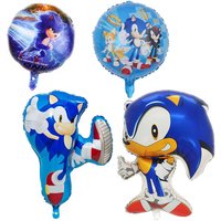 Cartoon Blue Flashing the Hedgehog Balloon Sonic number Game Birthday Party Decoration Boy Children's Party Supplies Kids Gift
