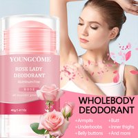 Women Deodorant Stick Rose Lady Deodorant Solid Underarm Sweat & Odor Control All Day Fresh Travel Protection 40g