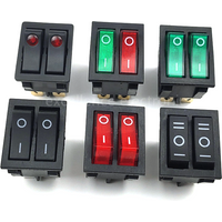1PCS KCD6 Double Light Rocker Switch 6PIN 4PIN 16A 250V 20A 125V ON-OFF Boat Power Switch Waterproof Cap