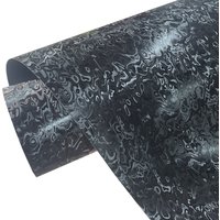 Premium PET Cosmic Ghost Textured Chrome Satin Black Forged Vinyl Wrap Adhesive Decal Car Wrapping with Air Release