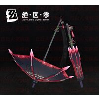 Anime Zenless Zone Zero Ukinami Yuzuha Hugo Harumasa Jane Cosplay Sickle-shaped Gun Metal Weaponry Model Cartoon Umbrella Models