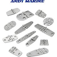 316 Stainless Steel Casting Hinge Flat Hinge Cabinet Doors For Windows 4 / 6 Holes Cast Strap Deck Hinge for Boat Hardware