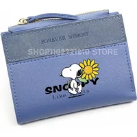Snoopys Short Wallet Fashion New Lady Contrast Short Purse Cartoon Tassel Zipper Multi Card Slot Money Pack Small Wallets Women