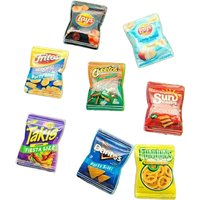 10Pcs Random Simulation Potato Chips Food Dollhouse Decorations Dollhouse Mini Snack Dolls House Accessories Pretend Play Toys