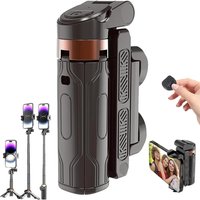 Foldable Mini Universal Selfie Stick Tripod - Portable Phone Stand with Detachable Wireless Remote Control