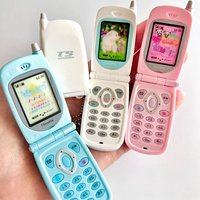 Genuine Mini Flip Phone With Recording Plus Version Capsule Toy Keychain Spirits Girl Gift Retro Flip Phone Model Collection Toy