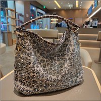 Real Slit Leather Handbag Women 2025 New Bolso Mujer Casual Large Capacity Bag Leopard Shoulder Side Tote Bag