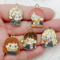 10pcs Cartoon Character Alloy Drip Oil Jewelry Accessories DIY Pendant Earrings Bracelet Keychain Necklace Pendant