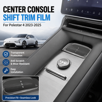 Car Sticker For Polestar 4 2023-2025 Center Console Shift Trim Easy Installation Transparent TPU Film, Exterior Decor