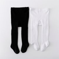 1/2Pcs Baby Girls Tights Spring Daily Knitted Stockings Cotton Soft Newborn Leggings Casual White Black Pantyhose For 0-2 Years
