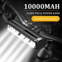 Bicycle Light 10000mAh Bike Light Power Bank Flashlight USB Charging MTB Mountain Bicycle Cycling Headlight Lamp Accessories