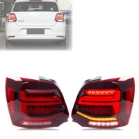 LED-Rückleuchten für Volkswagen VW Polo 5 Polo MK5 6R 6C 2009-2017 mit Sequentiellem Blinker, Rote Heckleuchten-Einheit