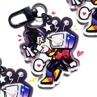 Spamtenna Spamton Tenna Deltarune Acrylic Keychain Charm Handmade