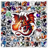 Cute Mythical Dragon Stickers Vinyl Decal Waterproof Decor DIY Kid Toy Gift for Water Bottles Luggage Laptop Phone Skateboard