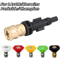 High pressure water gun quick connect adapter 1/4 quick connect with 5 color nozzles suitable for LAVOR/Sterwins/Parkside models
