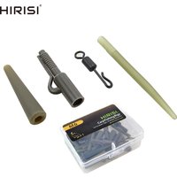 10Set Carp Fishing Rig Kit Fishing Swivel Snaps Safety Lead Clips Fishing Helicopter Rig Hook Sleeve Fishing Accessories M6