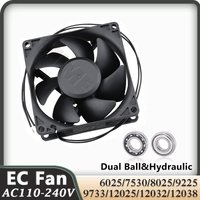 Gdstime EC Fan 230V 80MM 120MM Cooling Fan 220V Dual Ball Cpu Cooler AC 110V 240V 60 90MM Small Fan 12038 Ventilator 220V PC Fan