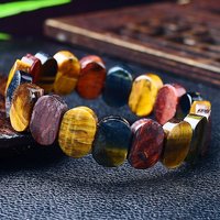 Natural Colored Tigers Eye Bracelet Elegant & Durable Fashion Gemstone Jewelry Healing Fengshui Handing Bracelet Gift