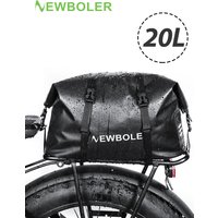 AliExpress NEWBOLER Bicycle Bag 20L Large Capacity Bike Shoulder Bag PVC Waterproof Bike Rear Seat Rack Bag For MTB Cycling E-Bike