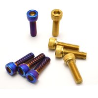 AliExpress NONE 4PCS M6x16/18/20mm Bicycle Disc Brake Fixed Bolts with Washer Titanium Gold Titanium Blue Mountain Bike Brake Caliper Clamp