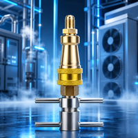 1/4-inch Refrigerator Quick Connector With Brass Washer - Quick Connect Tool For Refrigerators And Vacuum Tubes