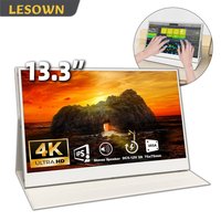 LESOWN Touchscreen 13.3" Full HD Portable Monitor - 1080P IPS Mobile Display Secondary Monitor for Laptop/Phone Extended Viewing