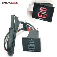 Red LED Fit for Ford Focus 2 Mk2 2009-2011 Car Dual Outlet Charger Adapter QC3.0 Type C PD USB Charging Socket Replacement