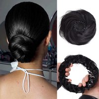 Synthetic wig bird's Nest ball head retractable and retractable fluffy wig ring lazy wig bag hairpin cute flower bud head flower