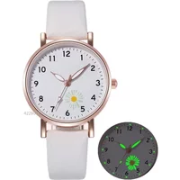 Luxury Watches for Women Luminous Retro Female Watch Ladies Belt Back Light Leather Strap Quartz Wristwatches Montre Femme