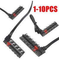 1 to 5 Motherboard Small 4Pin PWM Fan Hub 5 Ports PC Cooling Fan Hub Splitter Speed Controller for Computer Cooling Systerm