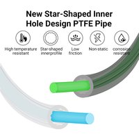 For BambooLab CR Voron Anycubic Star Shaped PTFE Tube 4mm OD Low-Resistance High Temperature Resistance PTFE 3D Printer
