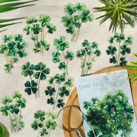 Journamm 20 Pcs Retro Plants Leaves PET Stickers DIY Diary Decoration Sticker Album Scrapbooking Junk Journal