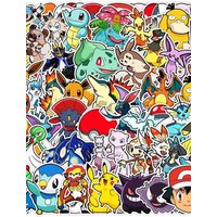 AliExpress keeppley 50PCS Anime Pokemon Cute Stickers Decals DIY Notebook Laptop Phone Suitcase Bike Graffiti Funny Cartoon Sticker Kid Toy