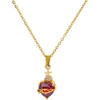Zircon Heart Cross Necklaces For Women Vintage Geometric Surrounded By Vines Choker Necklace Aesthetic Fashion Jewelry Gift