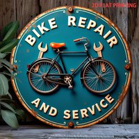 Vintage Bicycle Metal Sign Retro Art Decor Plate Wall Hanging Artwork for Garage Studio Man Cave Home Decoration Easy to Install