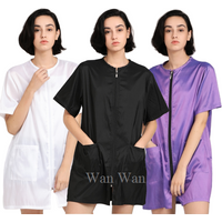 Barber Shop Apron Hairdresser Robe Pet Dog Grooming Uniform Hair Salon Work Clothes Anti Hair Anti Static Short Sleeve Smock