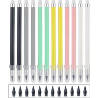 12 Color Pencil Set Cute Drawing Pencil Refill Unlimited Writing Pencils Eternal Erasable Pencil Pens for School Art Supplies