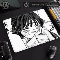 HYBXAXC Japanese Style Trendy Cool High Quality Kawaii Anime Girl Cute Photovoltaic Glass Mouse Pad Hard Surface For FPS Gaming