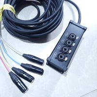 4 Way Stage Studio Wall Mountable Box. 3Pin XLR/6.35MM Female Multicore Snake Cable With 4 XLR Male Connectors For Speaker