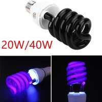 E27 40W Blacklight Light Bulb Lamp UV Ultraviolet Fluorescent 220V Violet Light Low Bright Energy Germicidal Lamp Lighting