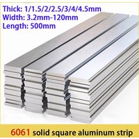 1Pcs 6061 1mm-500mm Aluminum Flat Bar Square Solid Aluminum Alloy Industrial Processing Parts Hard Aluminum Plate&Rod Material