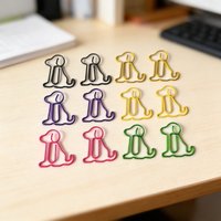 20pcs Dog Shape Paper Clips Office Supplies Animal Paperclips Colorful Special Shaped Document Bill Organizing Paper Clips
