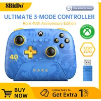 Manette sans fil 8BitDo Ultimate 3 modes pour Xbox, édition limitée 40e anniversaire pour Xbox One, Apple, PC et Android
