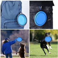 Foldable Silicone TPR Pet Bowl Portable Travel Water Food Bowl Durable Collapsible Feeder for Cat Dog Outdoor Camping