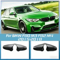 Pair Rearview Mirror Cover Replacement For BMW F80 M3 F82 M4 2015-2018 LHD Side Wing Mirror Cap Exterior