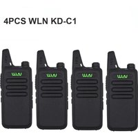 4PCS WLN KD-C1 Mini Portable Radio UHF 400-520MHz 5W walkie talkie 16 Channel UHF Transceiver
