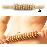 1Pc Wood Slimming Scraping Guasha Tool Anti Cellulite Body Sculpting Massage Roller for Muscle Pain Relief Blood Circulation