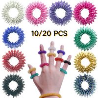 10/20PCS Acupressure Rings Spiky Sensory Rings for Fingers Silent Stress Reducer and Massager for Teens Adults ADHD Autism