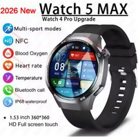 2026 Watch 5 Pro GPS Tracker Smart Watch Men 360*360 AMOLED Screen NFC Bluetooth Call Waterproof Health Monitor Man Smartwatches
